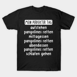 Pangoline Retten Natur Liebe Schuppentier Motiv T-Shirt